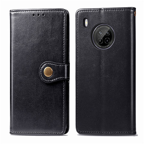 Coque Portefeuille Livre Cuir Etui Clapet pour Huawei Y9a Noir