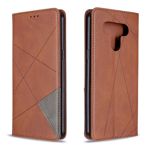 Coque Portefeuille Livre Cuir Etui Clapet pour LG K51 Marron