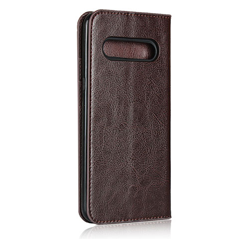 Coque Portefeuille Livre Cuir Etui Clapet pour LG V60 ThinQ 5G Marron