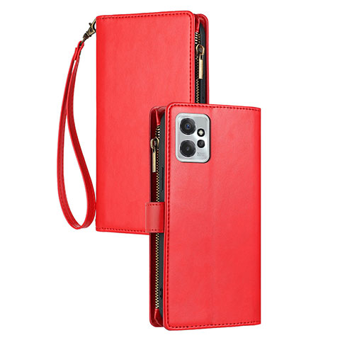 Coque Portefeuille Livre Cuir Etui Clapet pour Motorola Moto G Power 5G (2023) Rouge