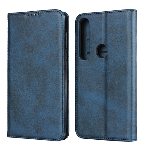 Coque Portefeuille Livre Cuir Etui Clapet pour Motorola Moto G8 Plus Bleu