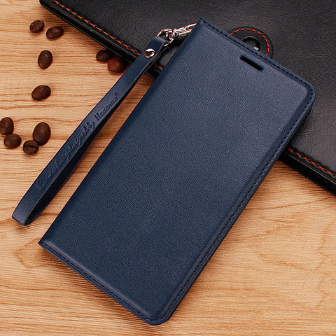 Coque Portefeuille Livre Cuir Etui Clapet pour Nokia 7.1 Plus Bleu