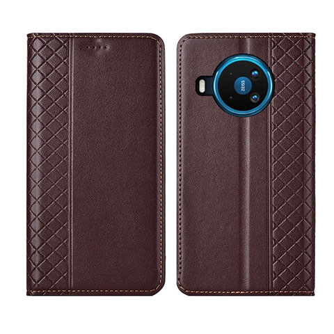 Coque Portefeuille Livre Cuir Etui Clapet pour Nokia 8.3 5G Marron