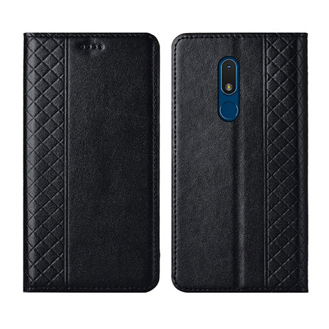 Coque Portefeuille Livre Cuir Etui Clapet pour Nokia C3 Noir