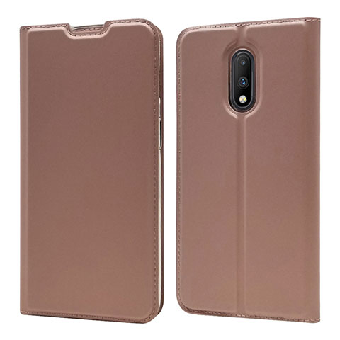 Coque Portefeuille Livre Cuir Etui Clapet pour OnePlus 7 Or Rose