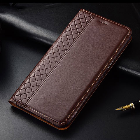 Coque Portefeuille Livre Cuir Etui Clapet pour OnePlus 7T Marron