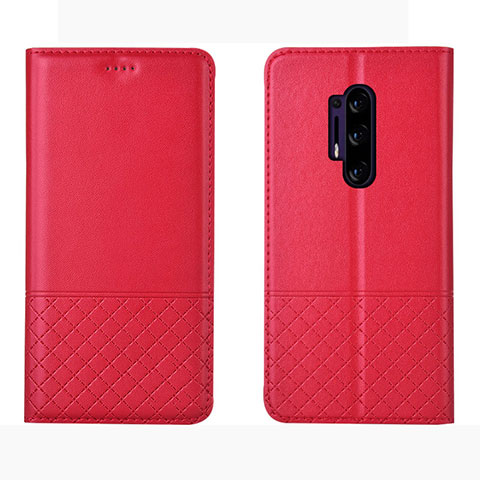 Coque Portefeuille Livre Cuir Etui Clapet pour OnePlus 8 Pro Rouge