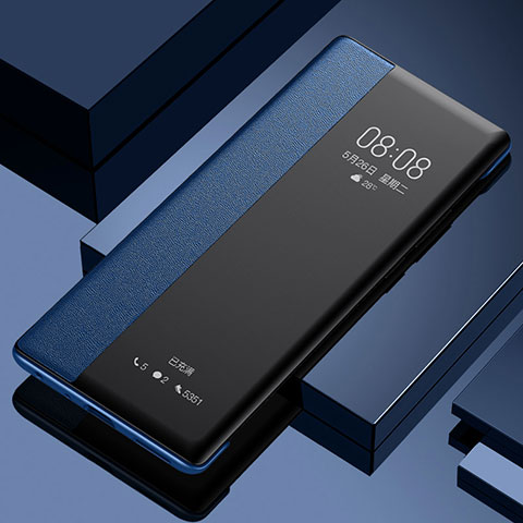 Coque Portefeuille Livre Cuir Etui Clapet pour OnePlus 9 5G Bleu