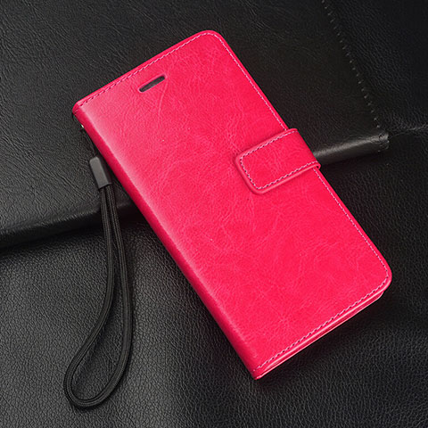 Coque Portefeuille Livre Cuir Etui Clapet pour Oppo A11 Rose Rouge