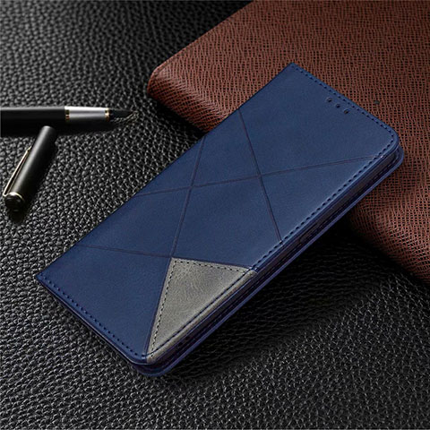 Coque Portefeuille Livre Cuir Etui Clapet pour Oppo A15 Bleu