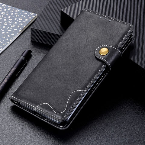 Coque Portefeuille Livre Cuir Etui Clapet pour Oppo A32 Noir