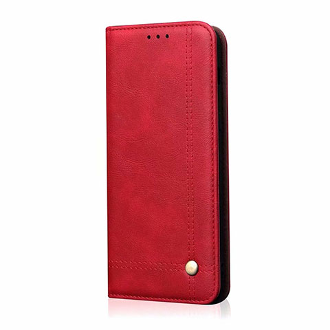 Coque Portefeuille Livre Cuir Etui Clapet pour Oppo A5 Rouge