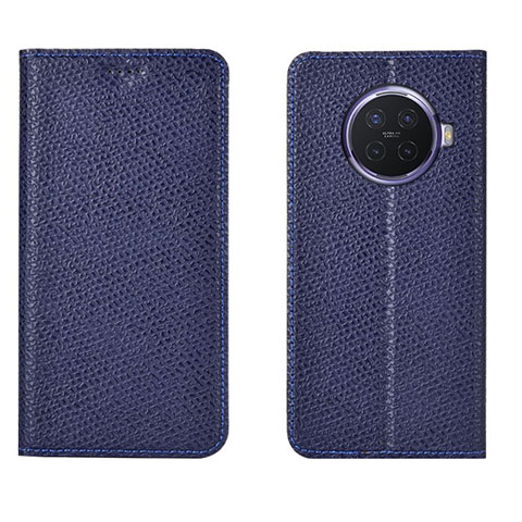 Coque Portefeuille Livre Cuir Etui Clapet pour Oppo Ace2 Bleu