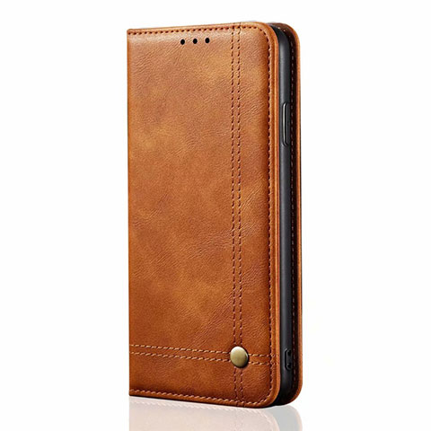 Coque Portefeuille Livre Cuir Etui Clapet pour Oppo AX5 Brun Clair