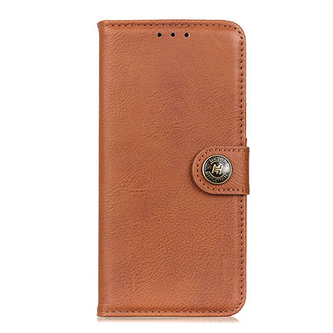 Coque Portefeuille Livre Cuir Etui Clapet pour Oppo F17 Pro Brun Clair