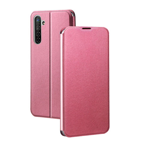 Coque Portefeuille Livre Cuir Etui Clapet pour Oppo K5 Rose