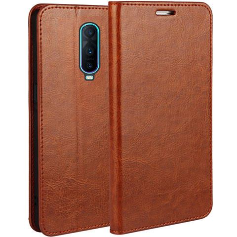 Coque Portefeuille Livre Cuir Etui Clapet pour Oppo R17 Pro Orange