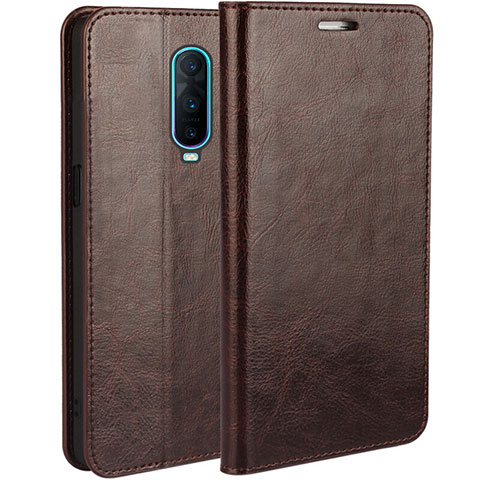 Coque Portefeuille Livre Cuir Etui Clapet pour Oppo RX17 Pro Marron