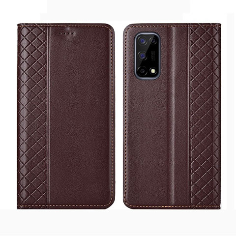 Coque Portefeuille Livre Cuir Etui Clapet pour Realme Narzo 30 Pro 5G Marron