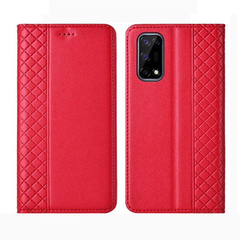 Coque Portefeuille Livre Cuir Etui Clapet pour Realme Narzo 30 Pro 5G Rouge