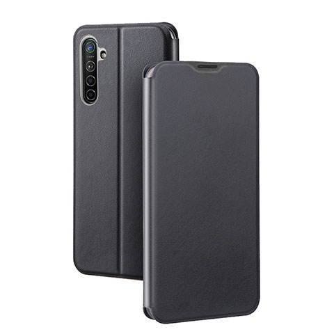 Coque Portefeuille Livre Cuir Etui Clapet pour Realme X2 Noir