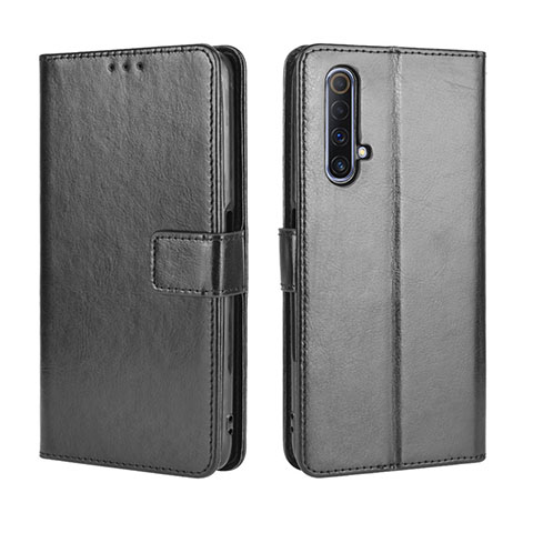 Coque Portefeuille Livre Cuir Etui Clapet pour Realme X3 Noir