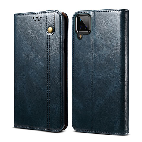 Coque Portefeuille Livre Cuir Etui Clapet pour Samsung Galaxy A12 Bleu