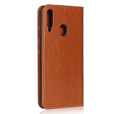 Coque Portefeuille Livre Cuir Etui Clapet pour Samsung Galaxy A20s Brun Clair