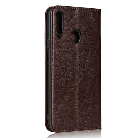 Coque Portefeuille Livre Cuir Etui Clapet pour Samsung Galaxy A20s Marron