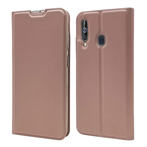 Coque Portefeuille Livre Cuir Etui Clapet pour Samsung Galaxy A60 Or Rose