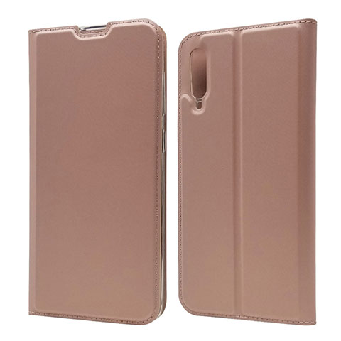 Coque Portefeuille Livre Cuir Etui Clapet pour Samsung Galaxy A70S Or Rose