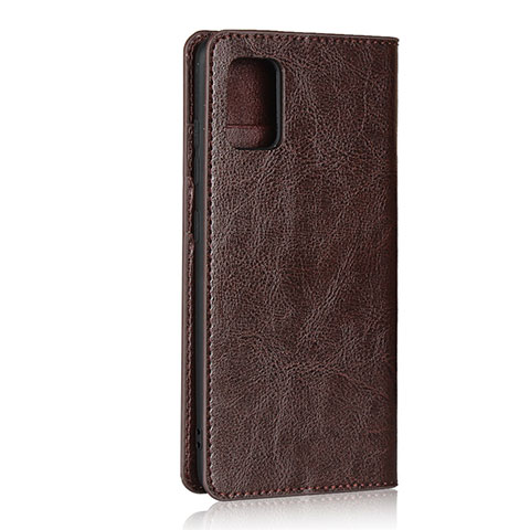 Coque Portefeuille Livre Cuir Etui Clapet pour Samsung Galaxy M40S Marron