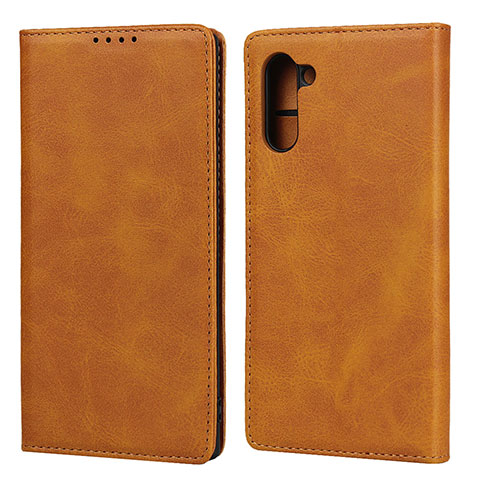 Coque Portefeuille Livre Cuir Etui Clapet pour Samsung Galaxy Note 10 5G Orange