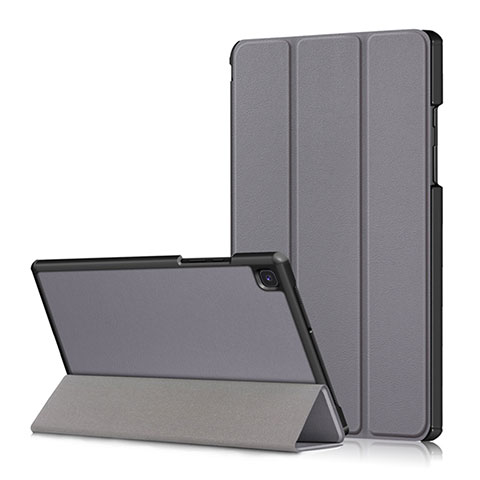 Coque Portefeuille Livre Cuir Etui Clapet pour Samsung Galaxy Tab A7 4G 10.4 SM-T505 Gris