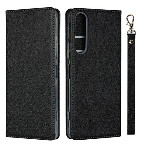 Coque Portefeuille Livre Cuir Etui Clapet pour Sony Xperia 1 II Noir