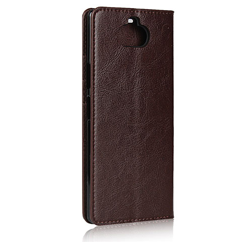 Coque Portefeuille Livre Cuir Etui Clapet pour Sony Xperia 8 Lite Marron