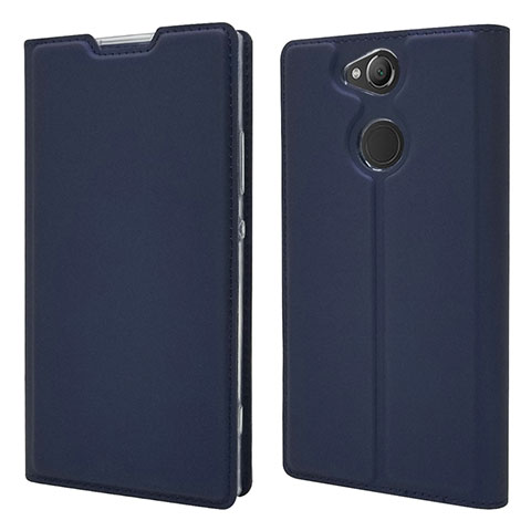 Coque Portefeuille Livre Cuir Etui Clapet pour Sony Xperia XA2 Bleu