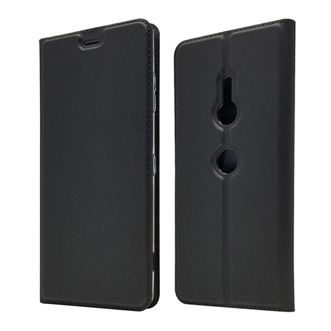 Coque Portefeuille Livre Cuir Etui Clapet pour Sony Xperia XZ3 Noir