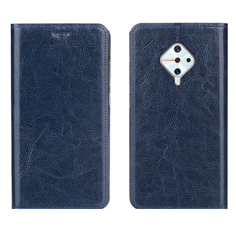 Coque Portefeuille Livre Cuir Etui Clapet pour Vivo X50 Lite Bleu