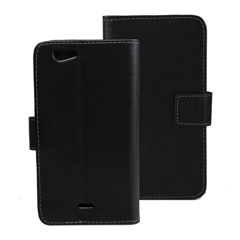 Coque Portefeuille Livre Cuir Etui Clapet pour Wiko Highway Signs Noir