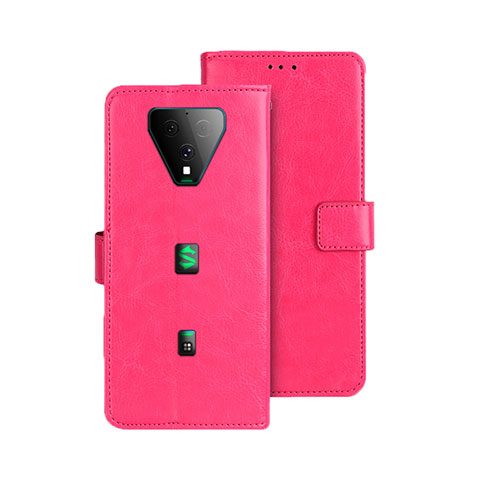 Coque Portefeuille Livre Cuir Etui Clapet pour Xiaomi Black Shark 3 Rose Rouge