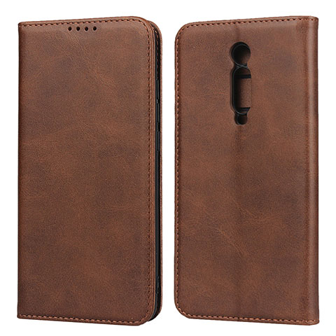 Coque Portefeuille Livre Cuir Etui Clapet pour Xiaomi Mi 9T Marron