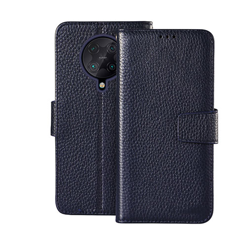 Coque Portefeuille Livre Cuir Etui Clapet pour Xiaomi Poco F2 Pro Bleu