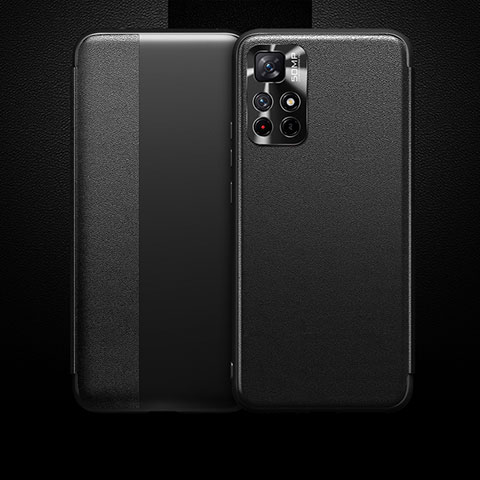 Coque Portefeuille Livre Cuir Etui Clapet pour Xiaomi Poco M4 Pro 5G Noir