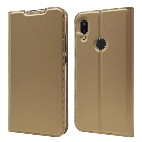 Coque Portefeuille Livre Cuir Etui Clapet pour Xiaomi Redmi 7 Or