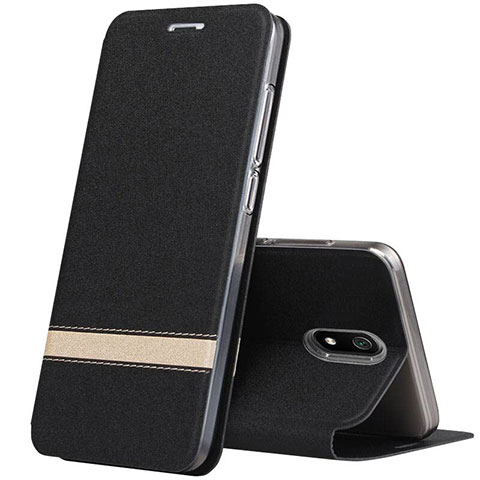 Coque Portefeuille Livre Cuir Etui Clapet pour Xiaomi Redmi 8A Noir