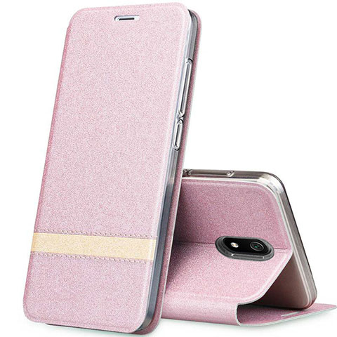 Coque Portefeuille Livre Cuir Etui Clapet pour Xiaomi Redmi 8A Rose