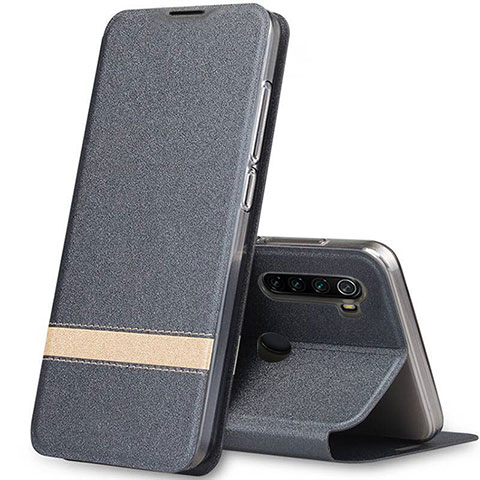 Coque Portefeuille Livre Cuir Etui Clapet pour Xiaomi Redmi Note 8 (2021) Gris