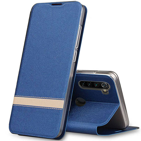 Coque Portefeuille Livre Cuir Etui Clapet pour Xiaomi Redmi Note 8 Bleu