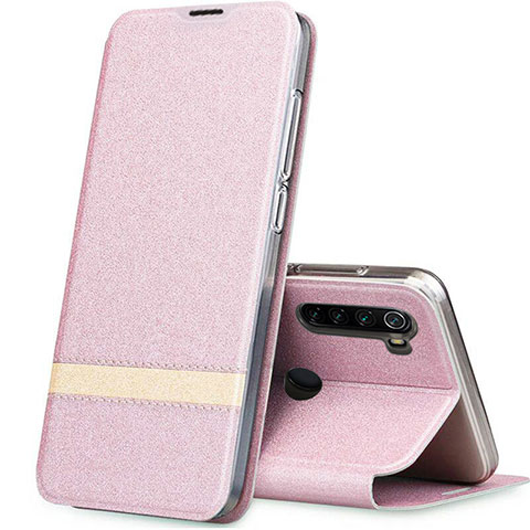 Coque Portefeuille Livre Cuir Etui Clapet pour Xiaomi Redmi Note 8 Or Rose